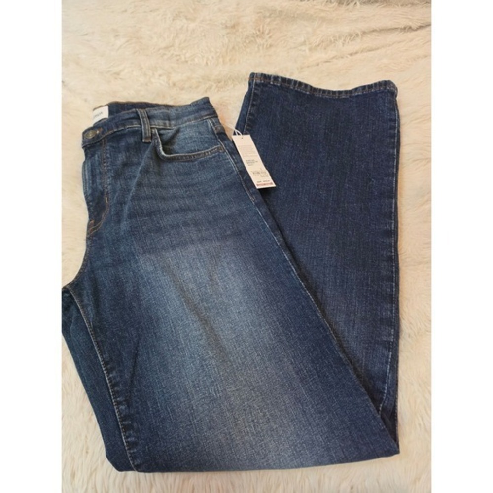 Hudson Rosalie High-Rise Wide-Leg Jeans 29 Woolf Blue Denim BG9WLF7613 NWT